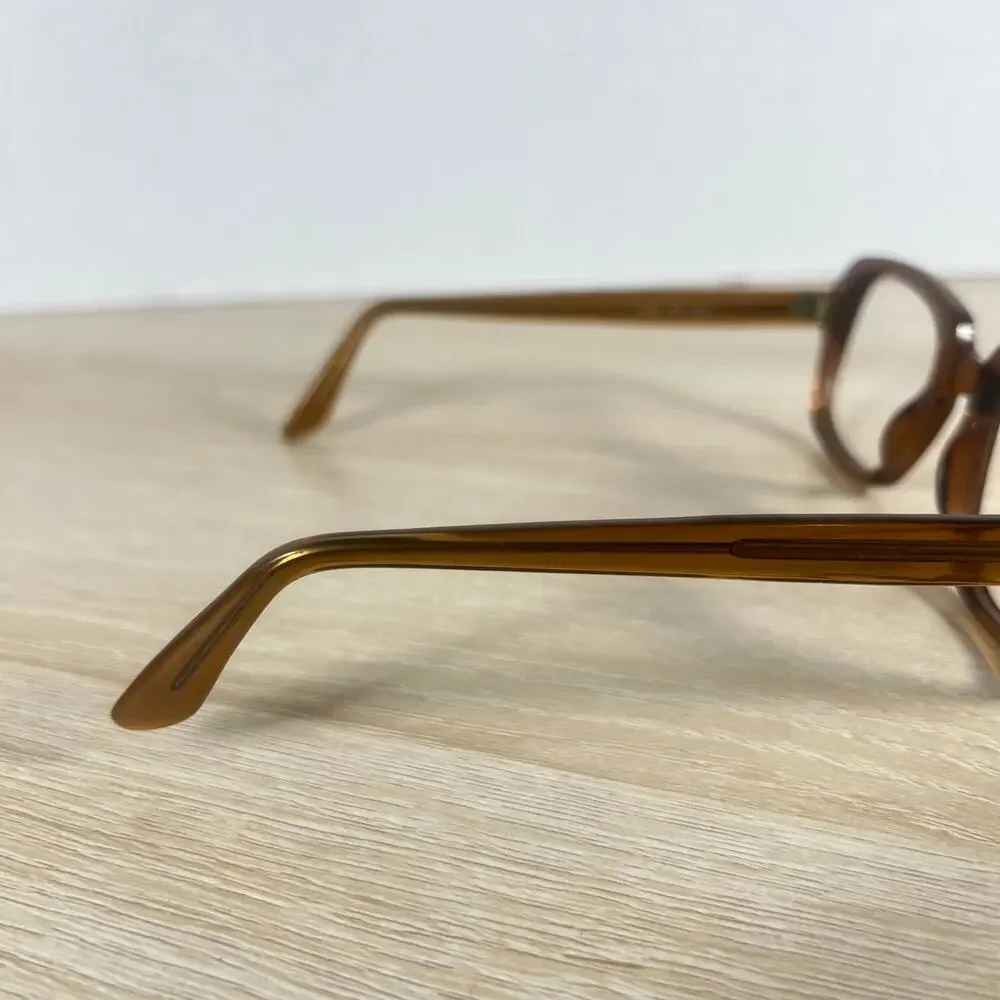 Vintage USS 4 1/2 - 5 3/4 USS 50-20 Eyeglasses Full Rim Frames ONLY Brown
